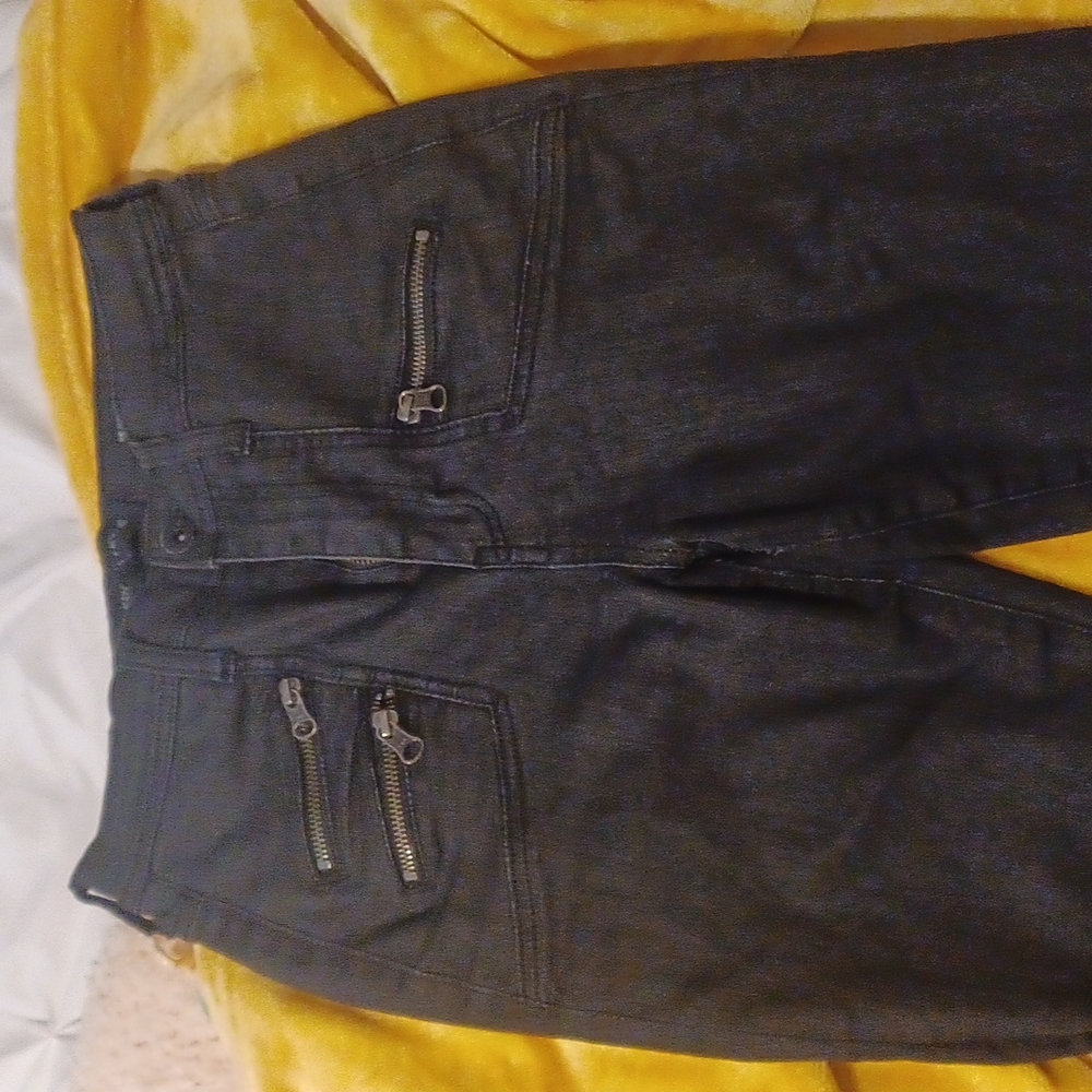 Faux leather skinny jeans size 27